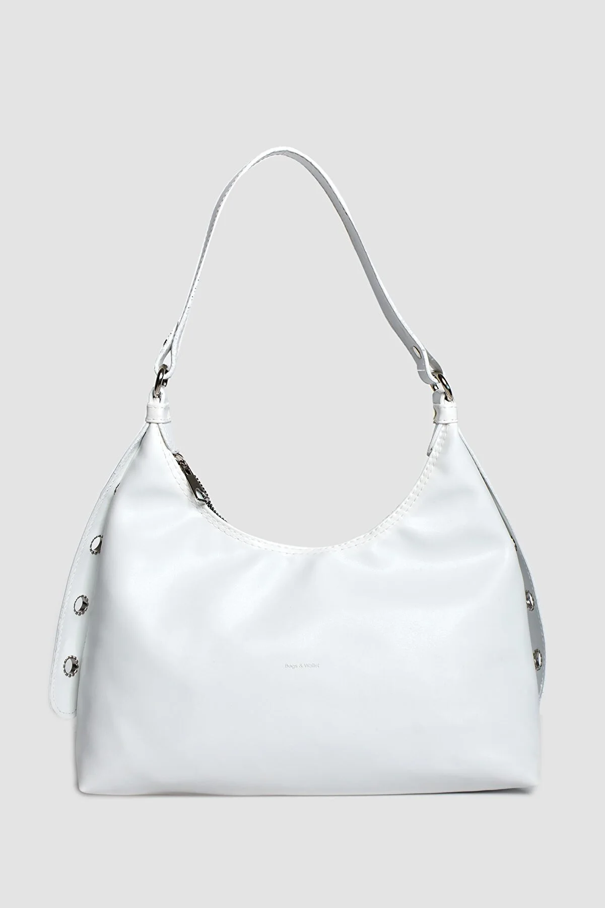 Kadın Beyaz Baget Baguette El Ve Omuz Çantası