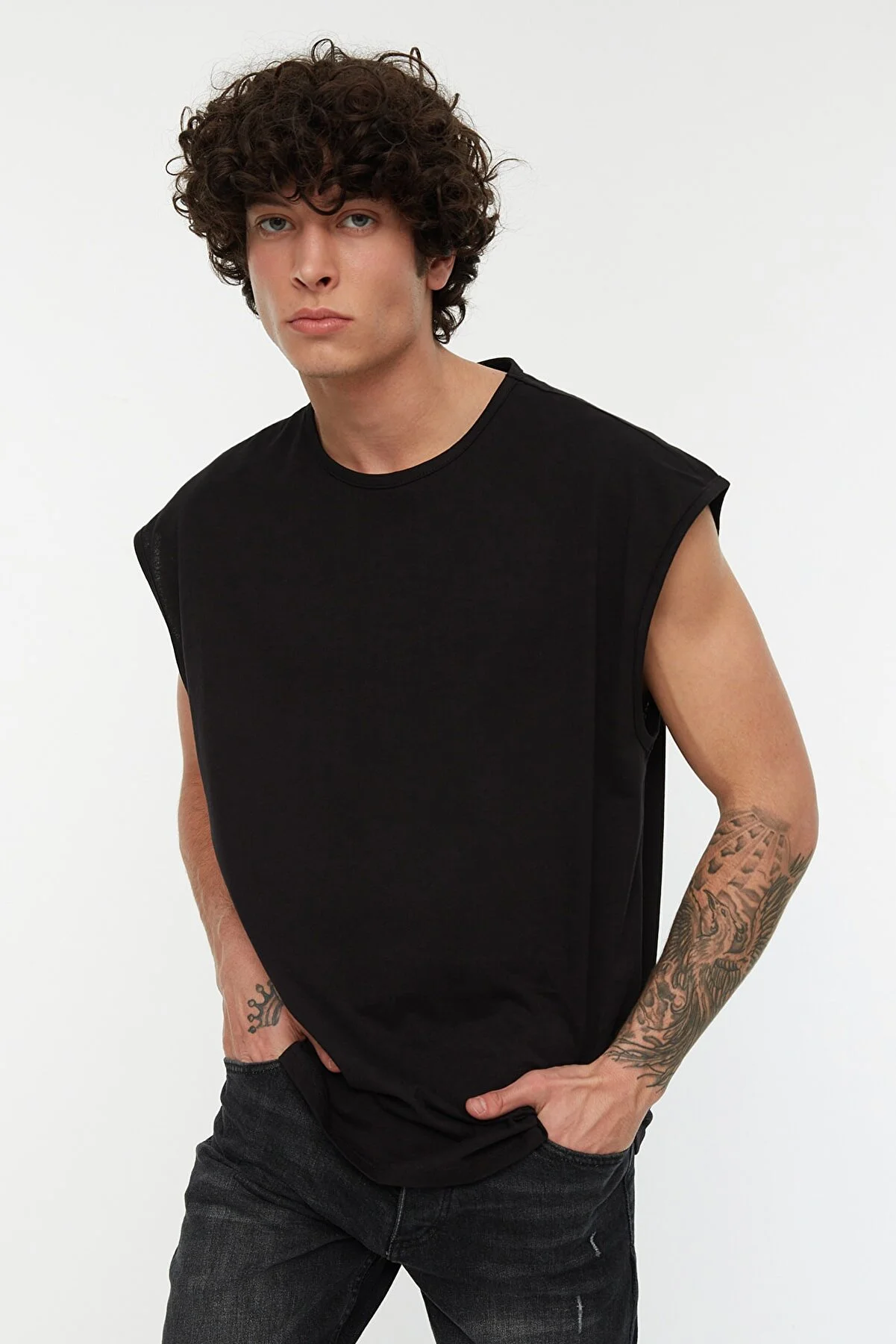 Siyah Erkek Basic Oversize Atlet